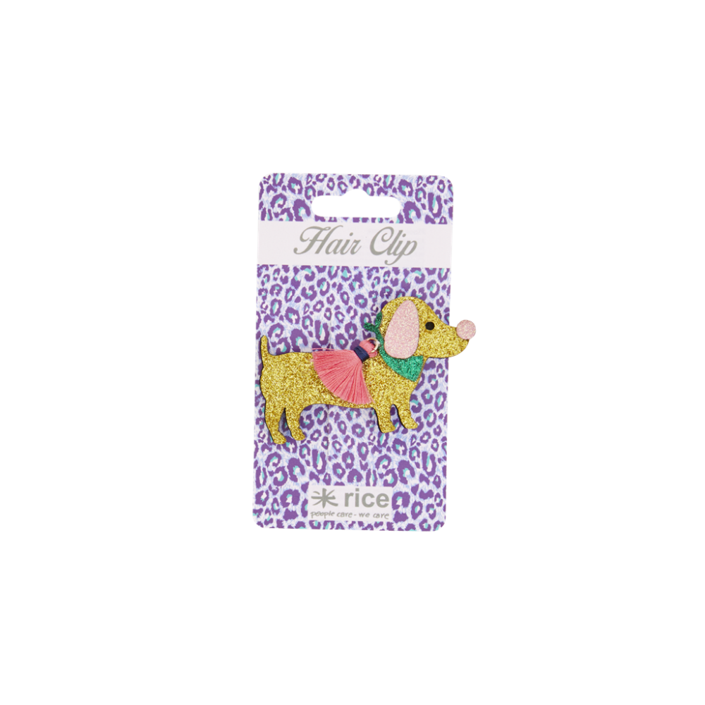 Glitter Hair Clips Unicorn, Flamingo, Dog & Cherries Designs Rice DK